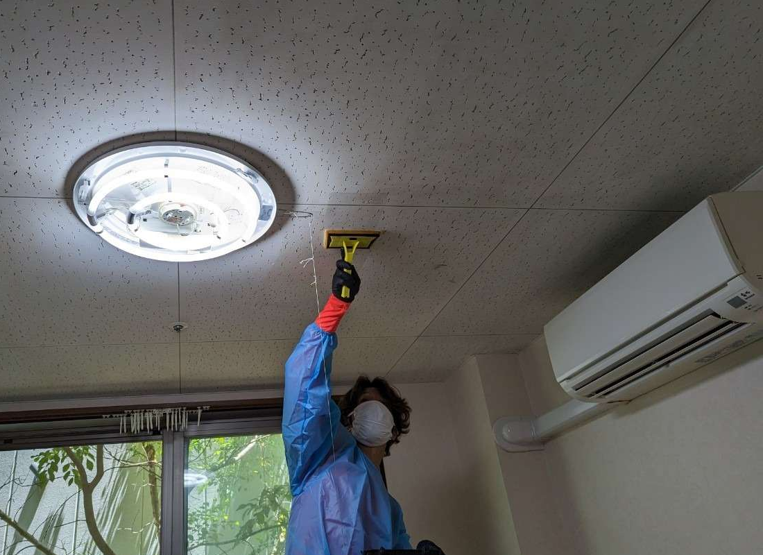 一般住宅の天井のカビ取り