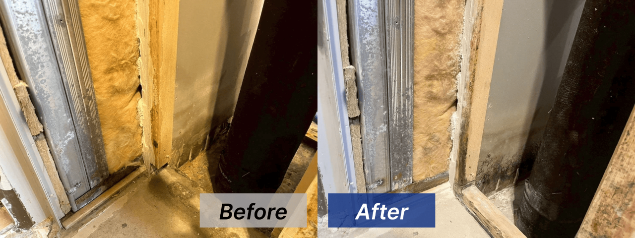 【岡山県岡山市】マンションの壁と床下をカビ取り･カビ対策