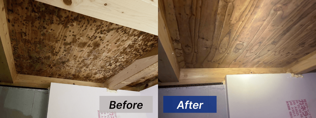 【岡山県倉敷市】建築中の床下をカビ取り･カビ対策