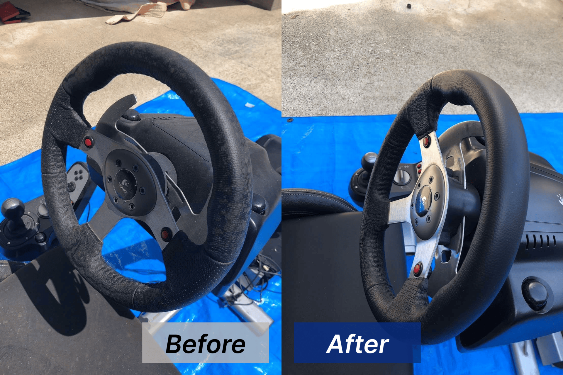 ハンドルのカビ取り