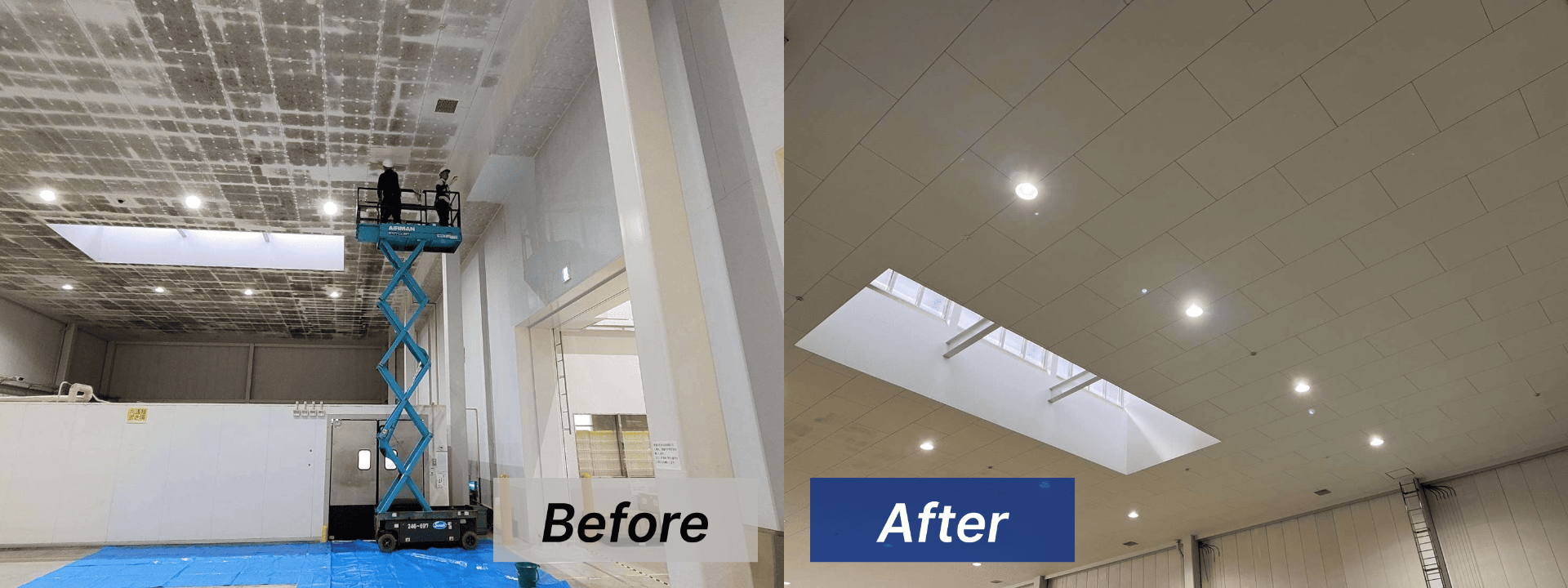 【島根県松江市】食品工場の天井をカビ取り･カビ対策