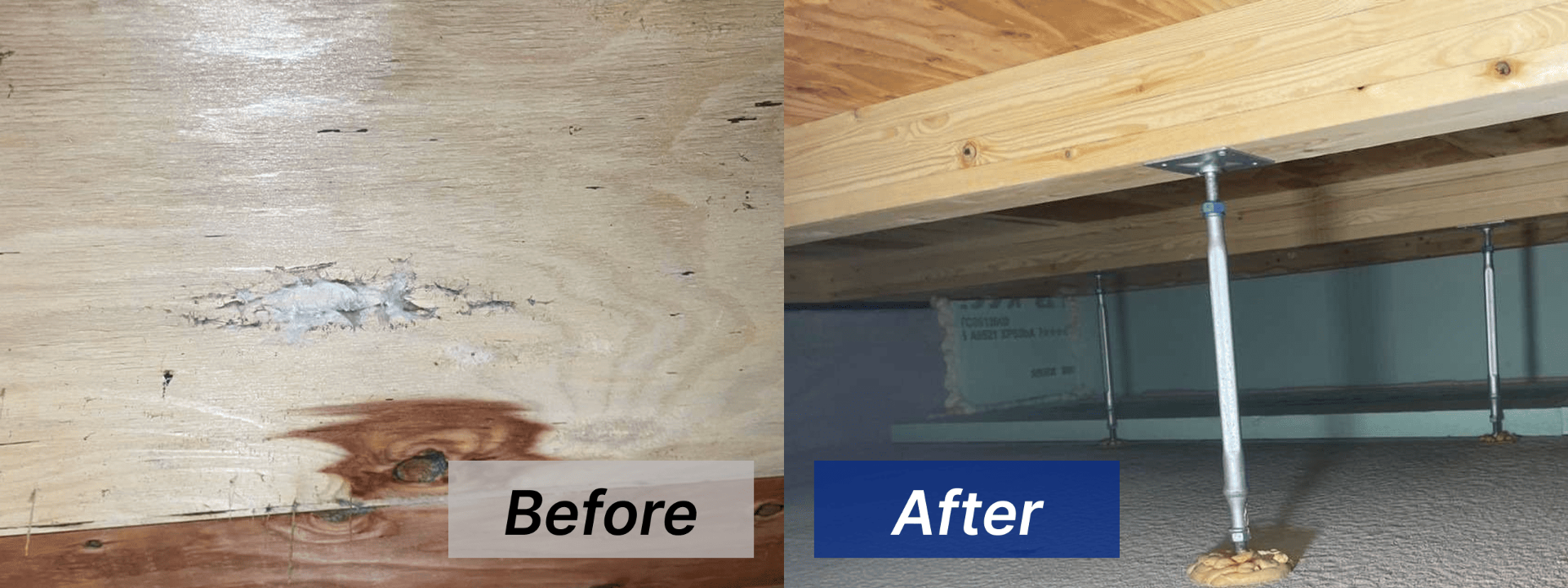 【島根県松江市】基礎断熱工法住宅の床下をカビ取り･カビ対策