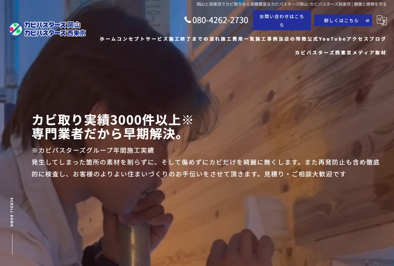 全国おすすめカビ取りカビバスターズ岡山