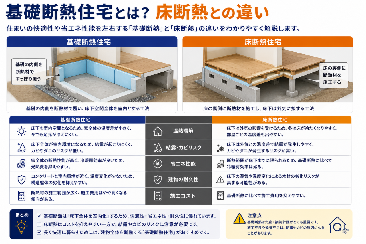 【要注意】基礎断熱の家で夏にカビが生える理由｜見えない「夏型結露」の恐怖と対策を徹底解説