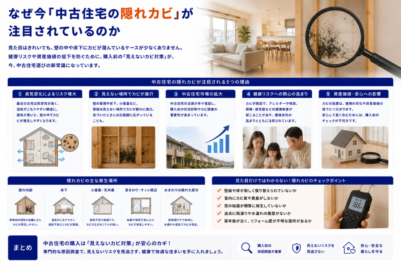 中古住宅、その壁の裏は大丈夫？｜見えないカビが資産価値を下げる前に