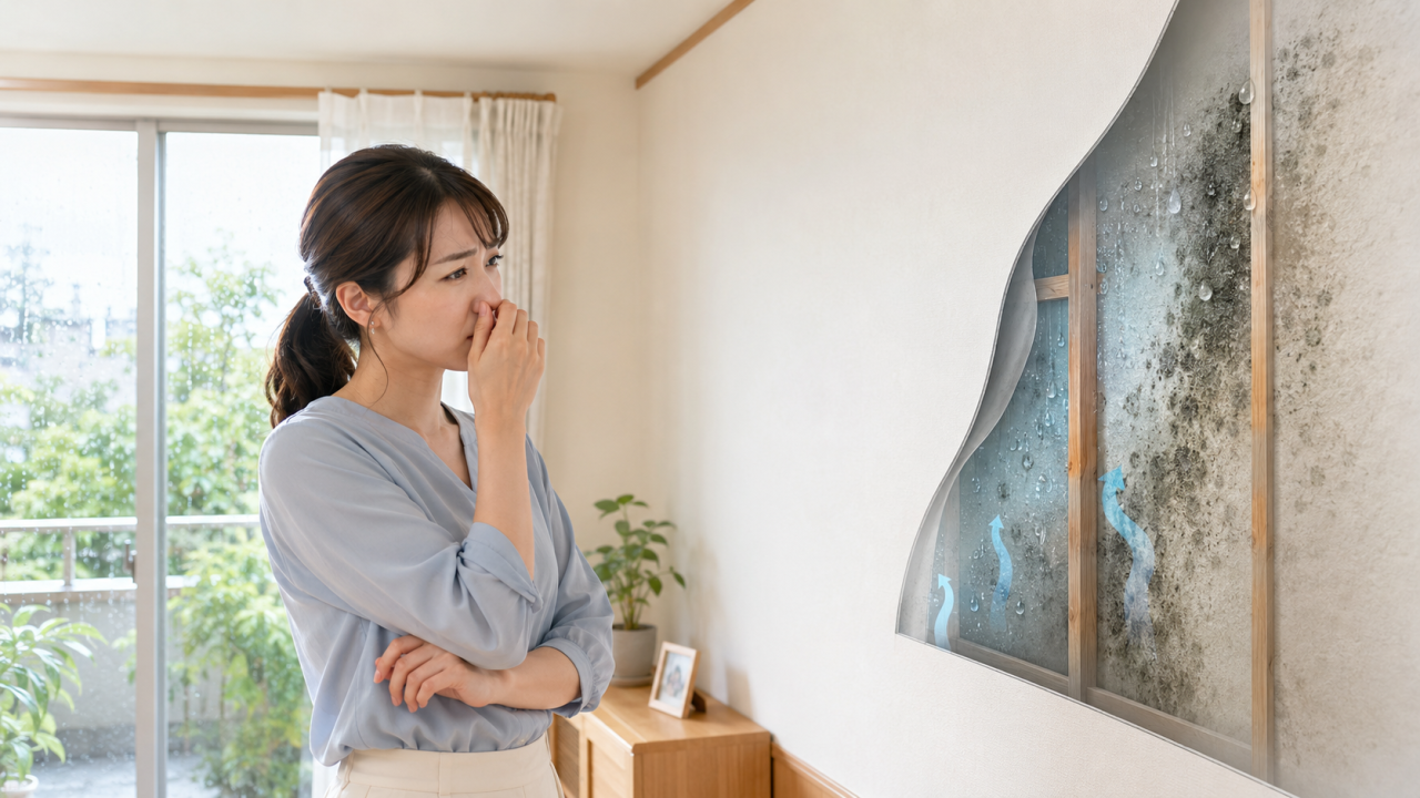 梅雨明けなのにカビ臭い原因は壁の中？夏型結露と含水率検査で見える化する住まいのカビリスク