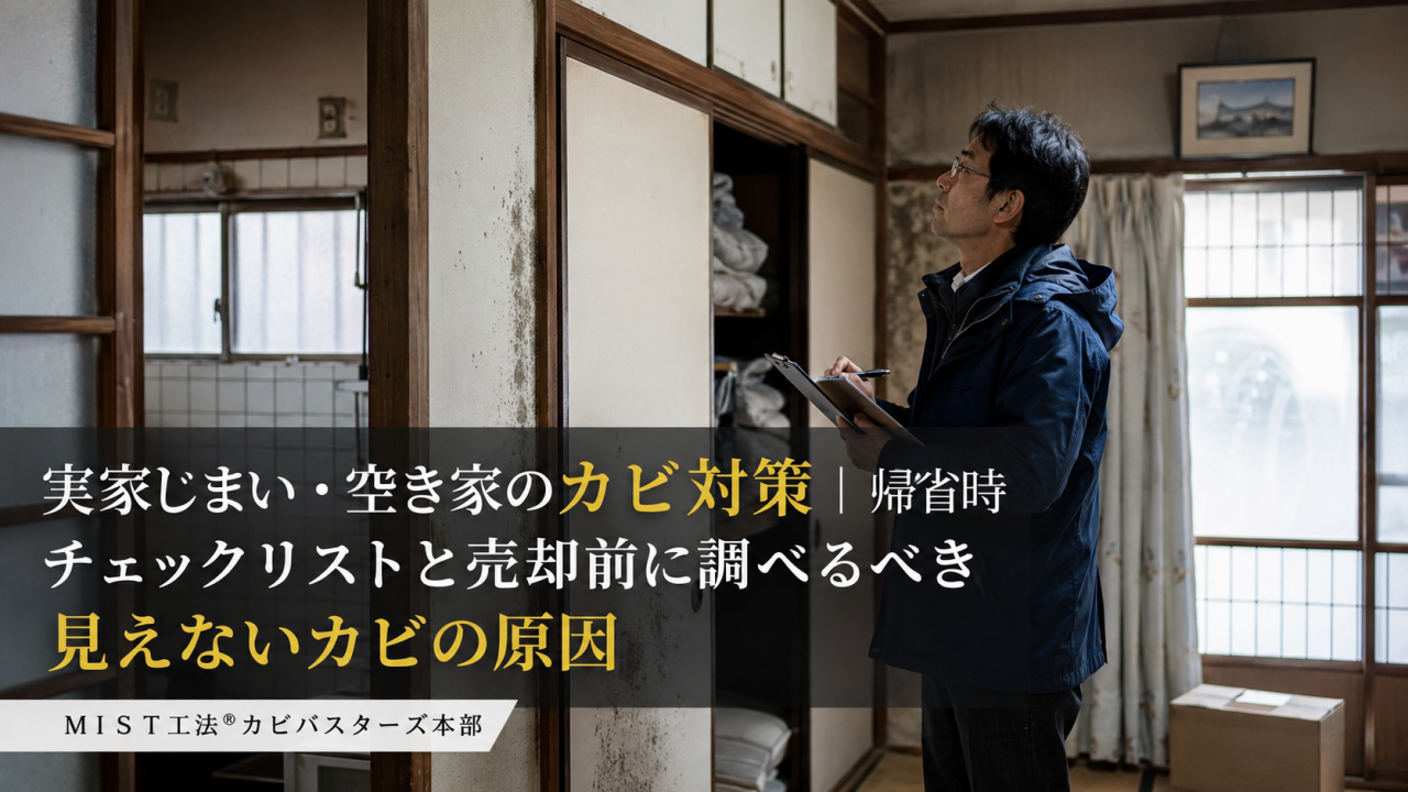 実家じまい・空き家のカビ対策|帰省時チェックリストと売却前に調べるべき見えないカビの原因