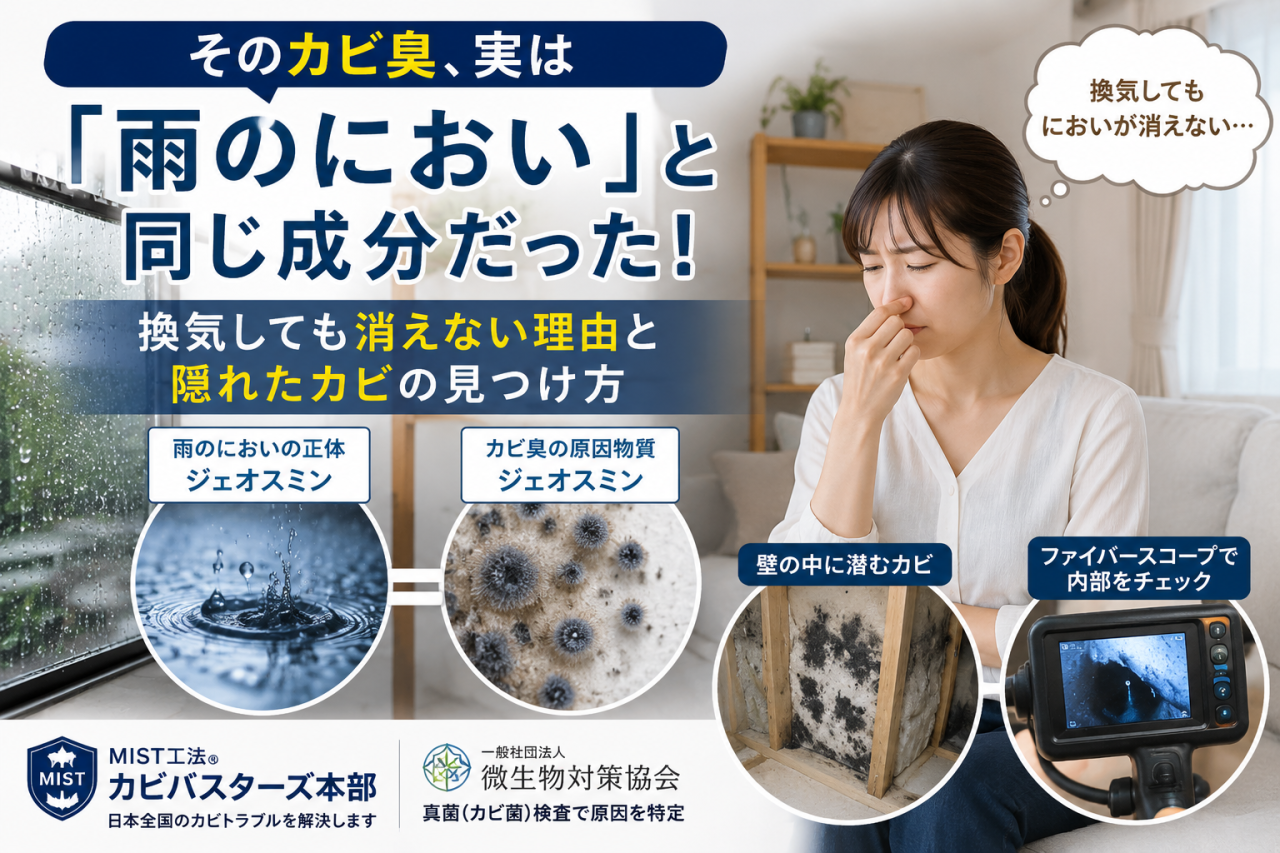 そのカビ臭、実は「雨のにおい」と同じ成分だった！換気しても消えない理由と隠れたカビの見つけ方