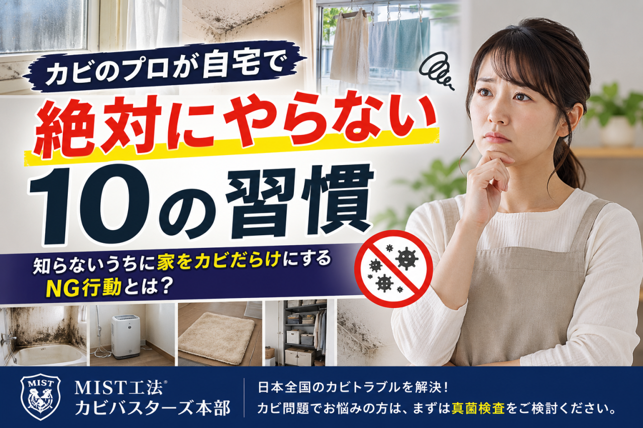 カビのプロが自宅で絶対にやらない10の習慣｜知らないうちに家をカビだらけにするNG行動とは？