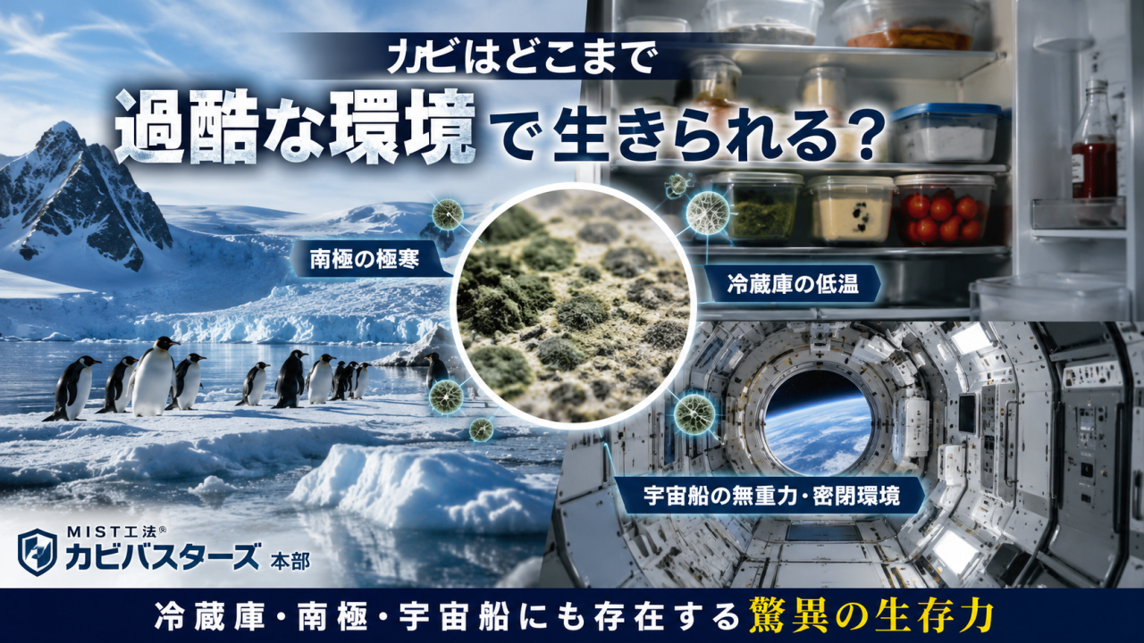 カビはどこまで過酷な環境で生きられる？冷蔵庫・南極・宇宙船にも存在する驚異の生存力