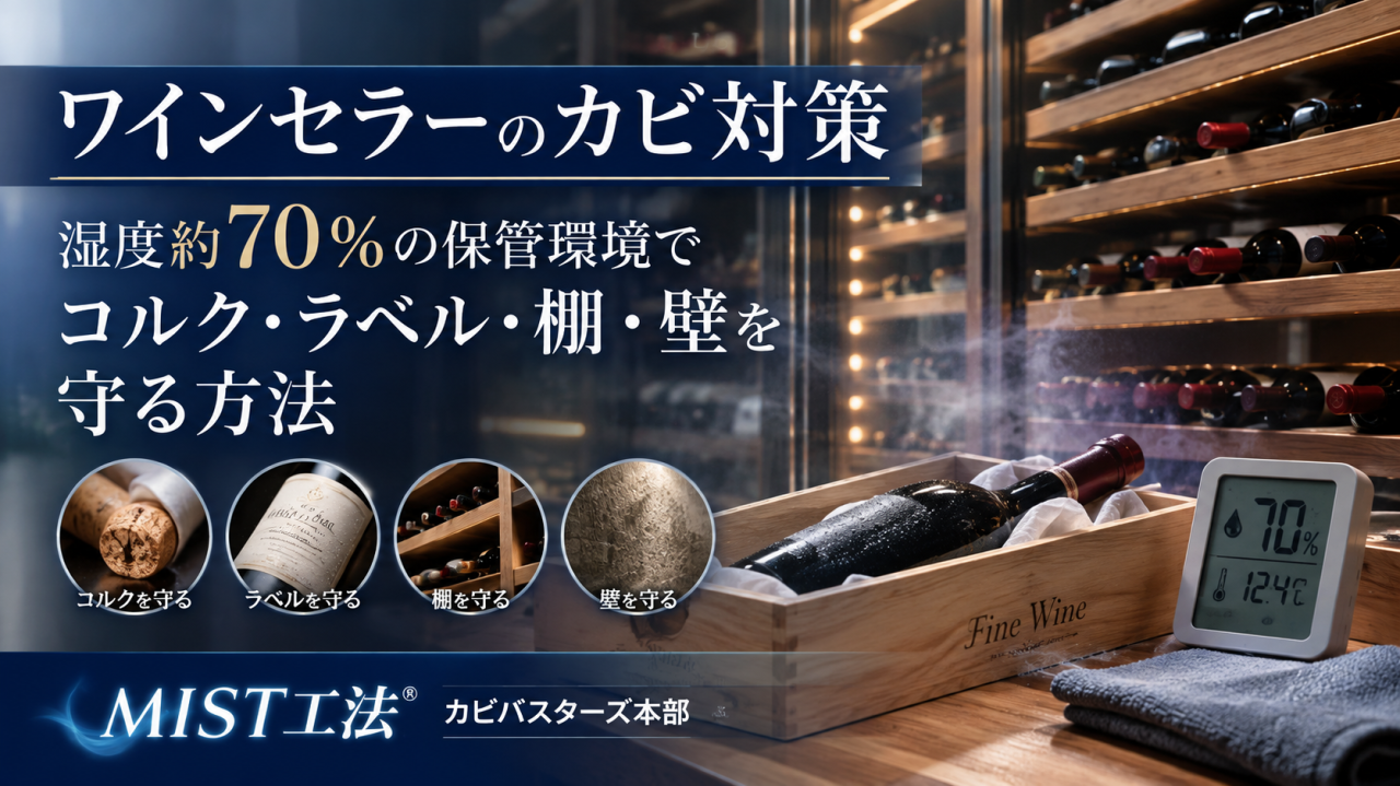 ワインセラーのカビ対策｜湿度約70％の保管環境でコルク・ラベル・棚・壁を守る方法