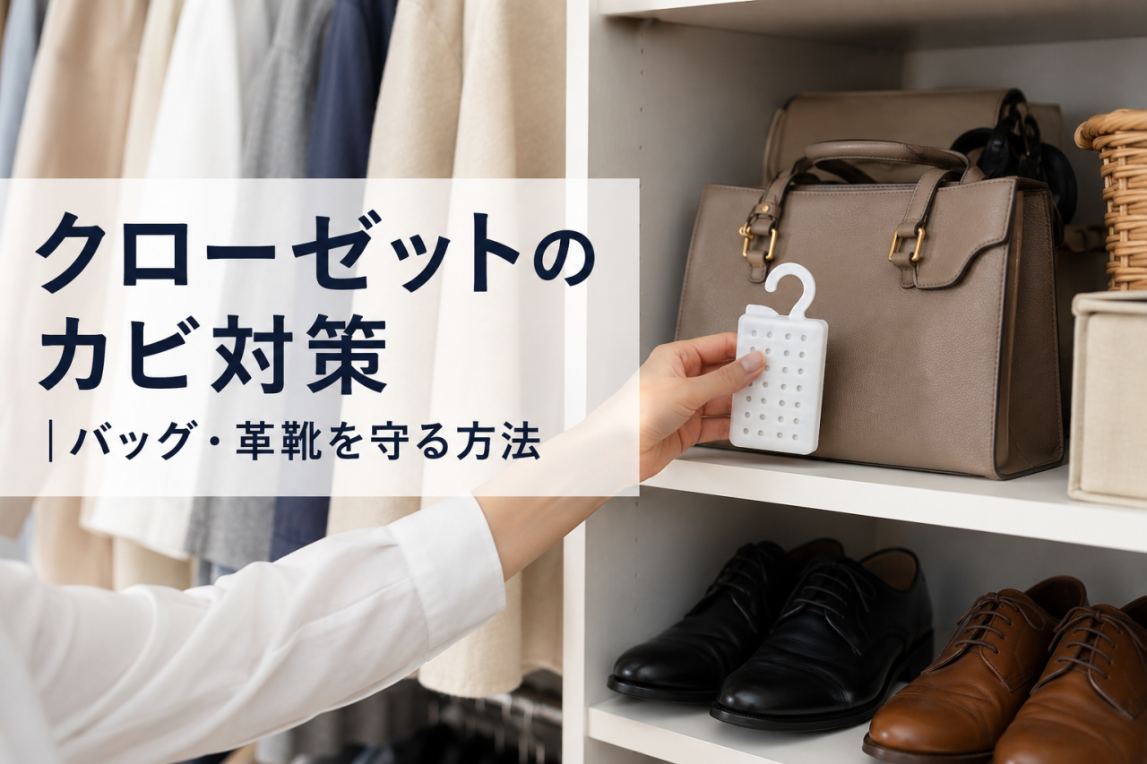 クローゼットのカビ対策|バッグ・革靴を守る方法