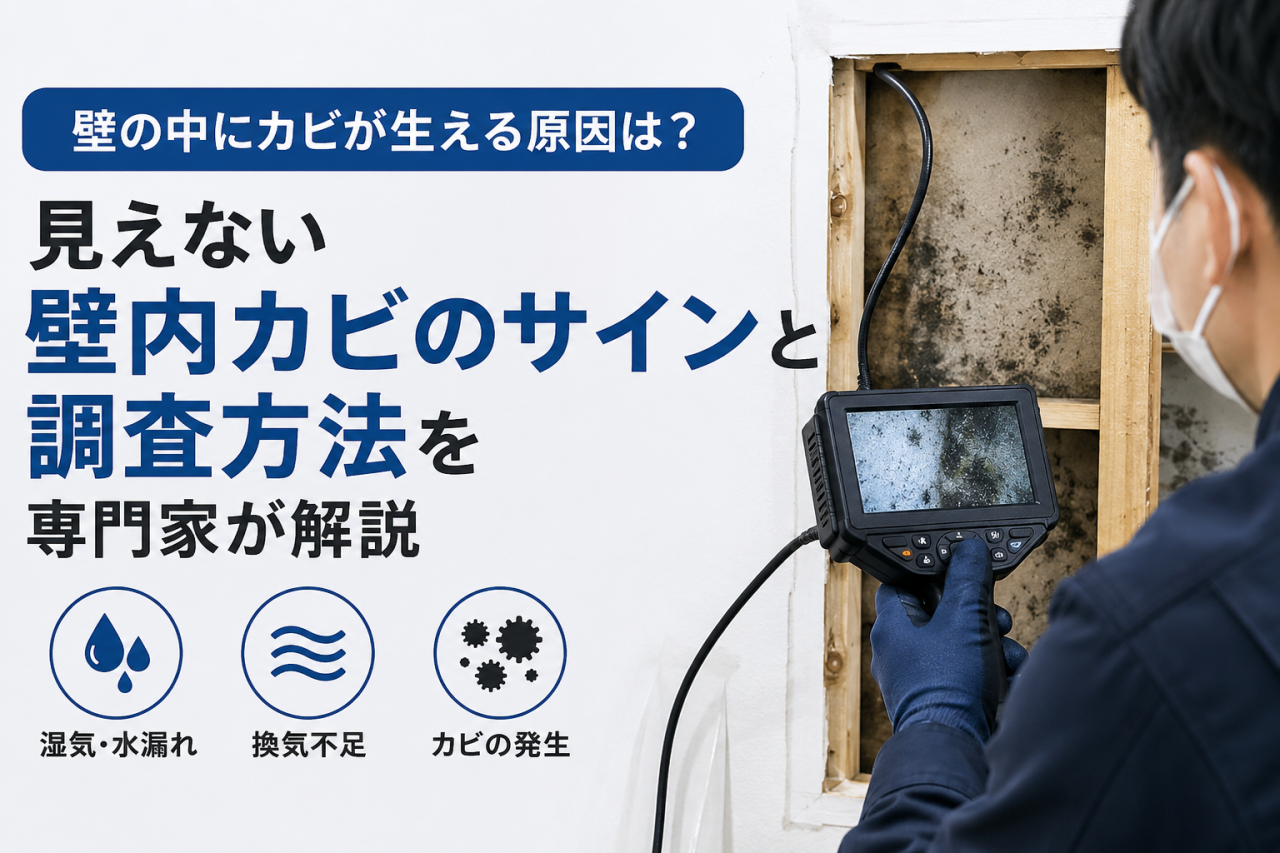 壁の中にカビが生える原因は?見えない壁内カビのサインと調査方法を専門家が解説
