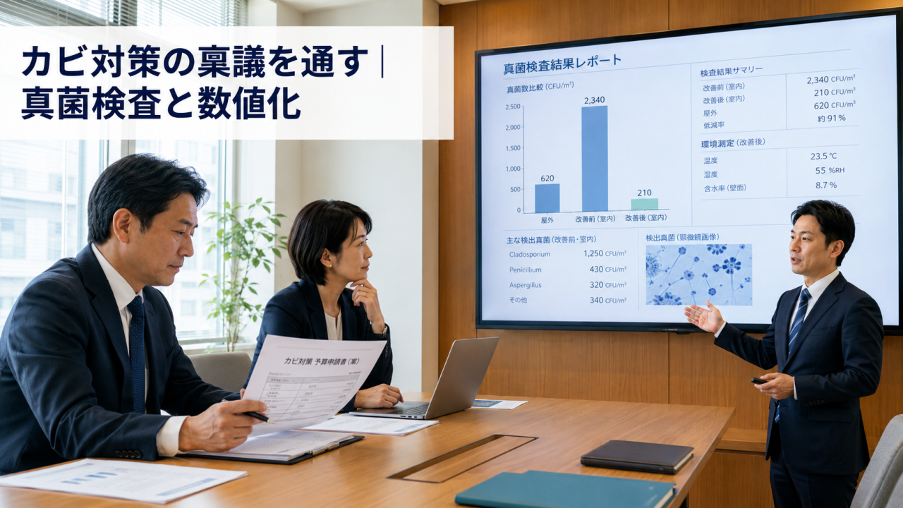 カビ対策の稟議を通す｜真菌検査と数値化