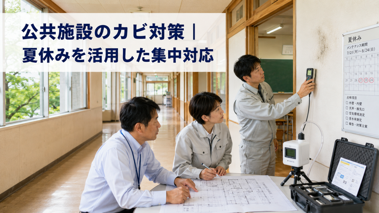 公共施設のカビ対策｜夏休みを活用した集中対応