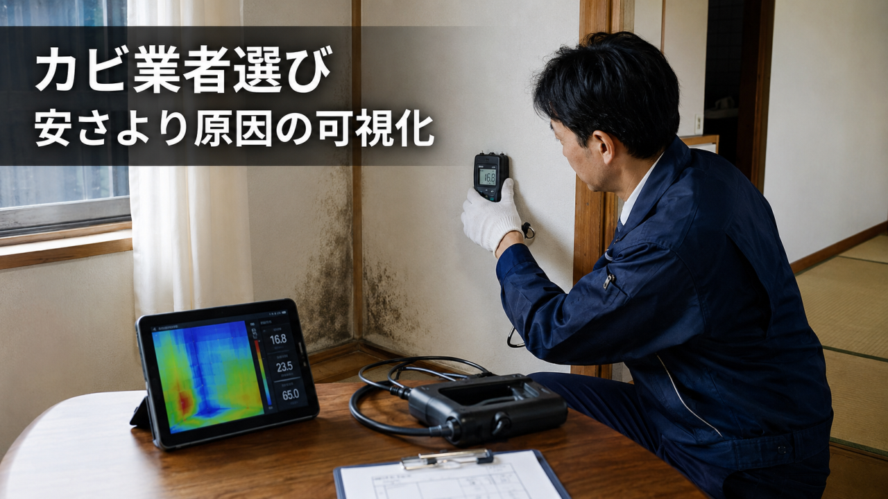 カビ業者選び｜安さより原因の可視化