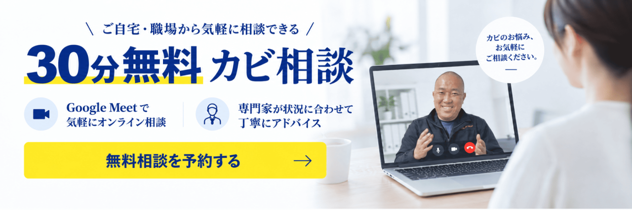 30分無料のオンラインカビ相談