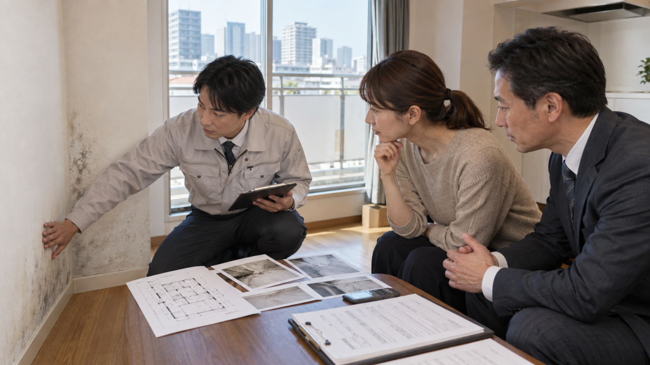 原因点検と真菌検査の役割を分けるを確認する様子