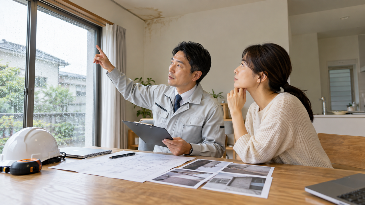 相談時の資料と参考情報を確認する様子