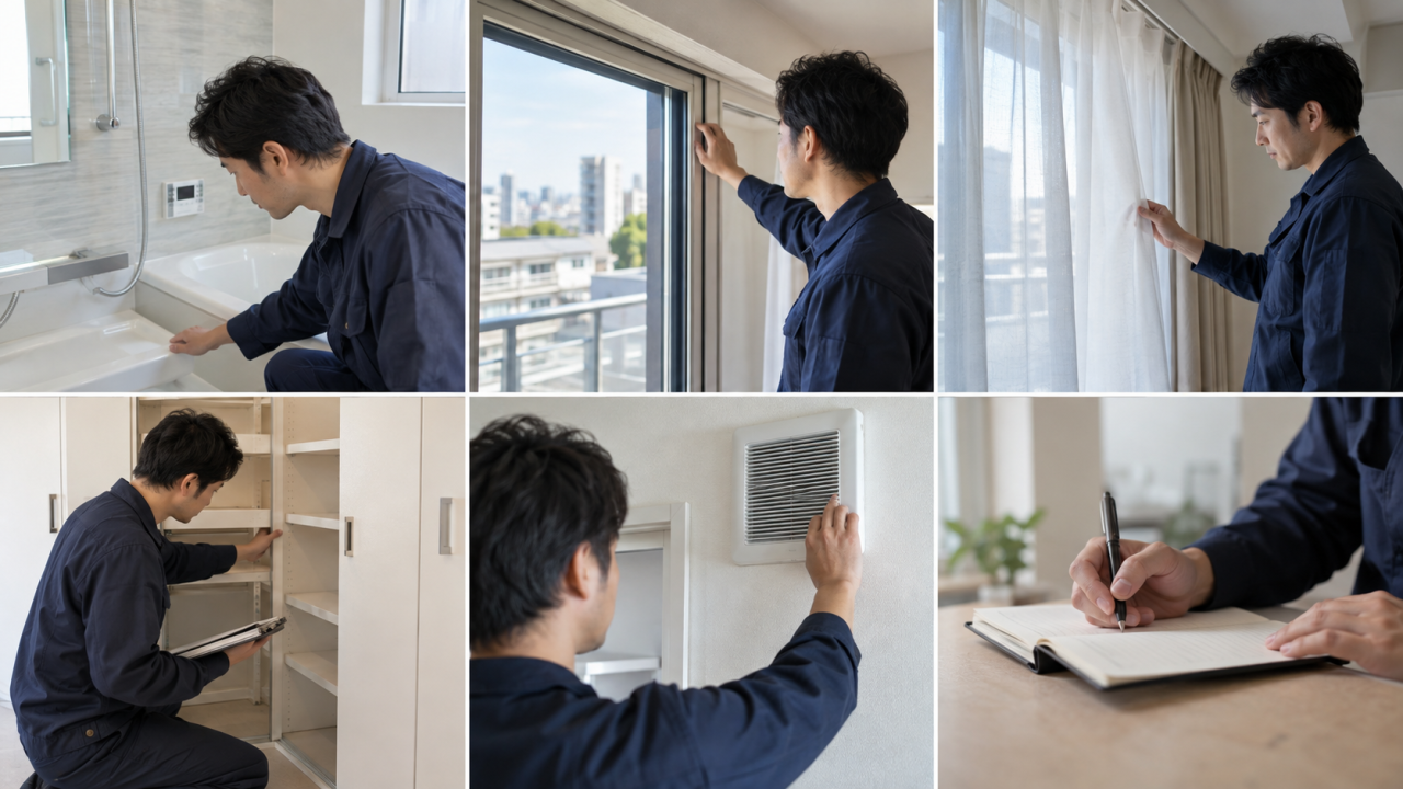 日常の手入れを超える調査と施工の確認点を確認する様子