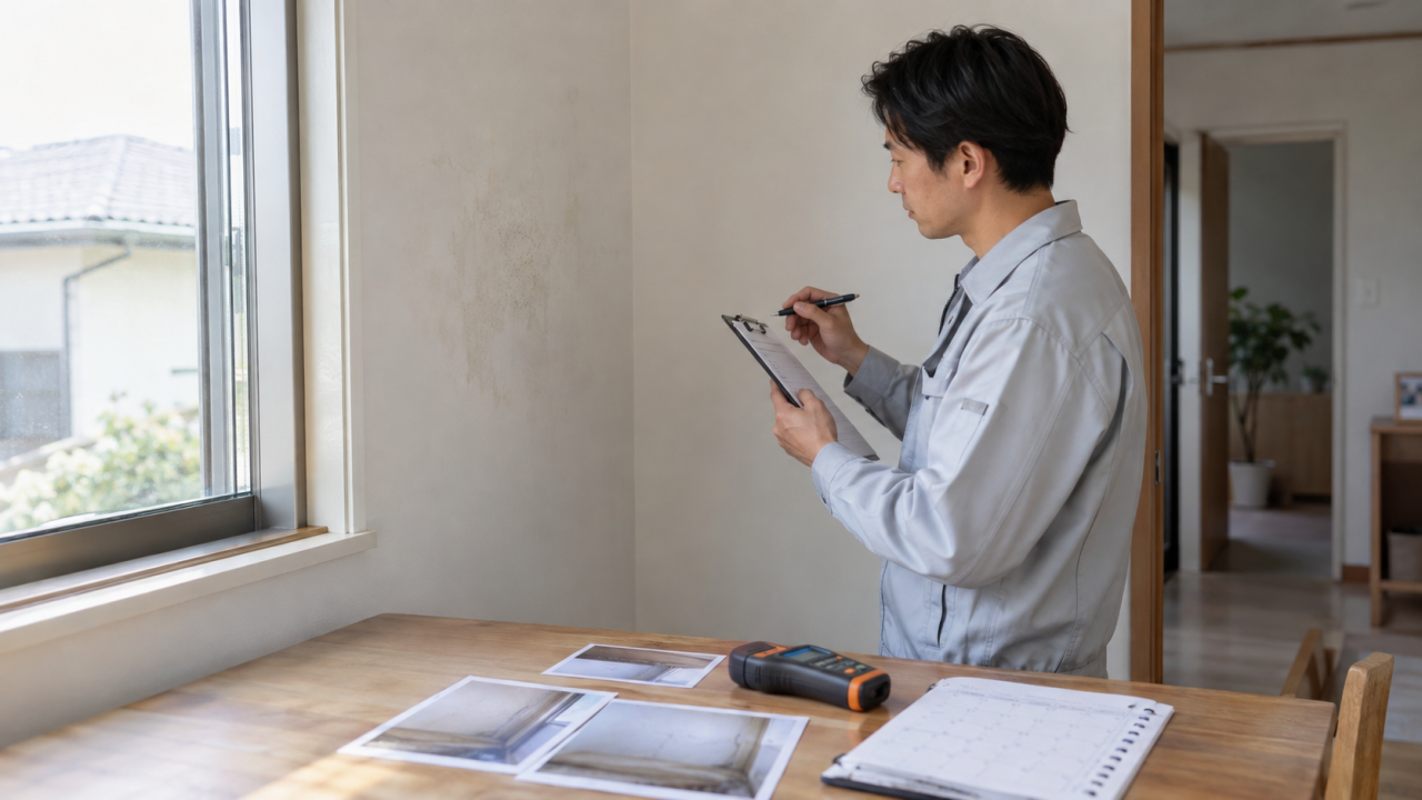 臭いだけが残る場合は別に整理するを確認する様子