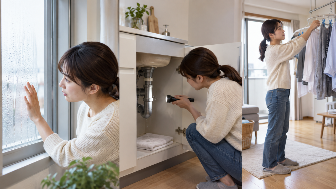 結露・漏水・生活湿気を分ける