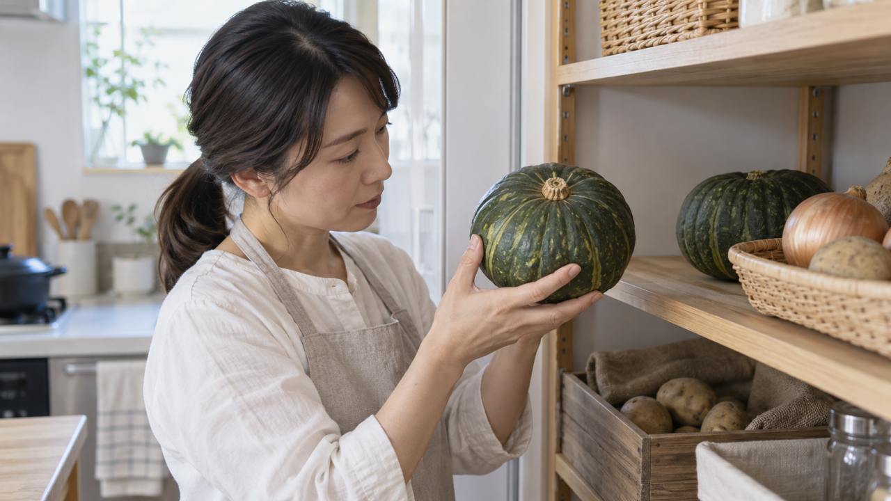 丸ごとのかぼちゃの保存と定期点検