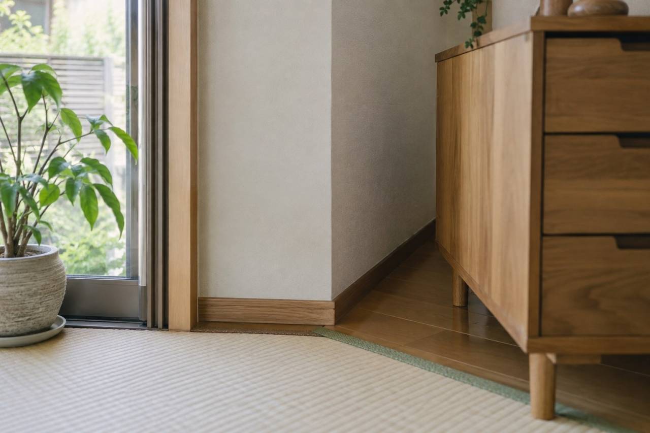 家具の裏側を確認しやすくした室内