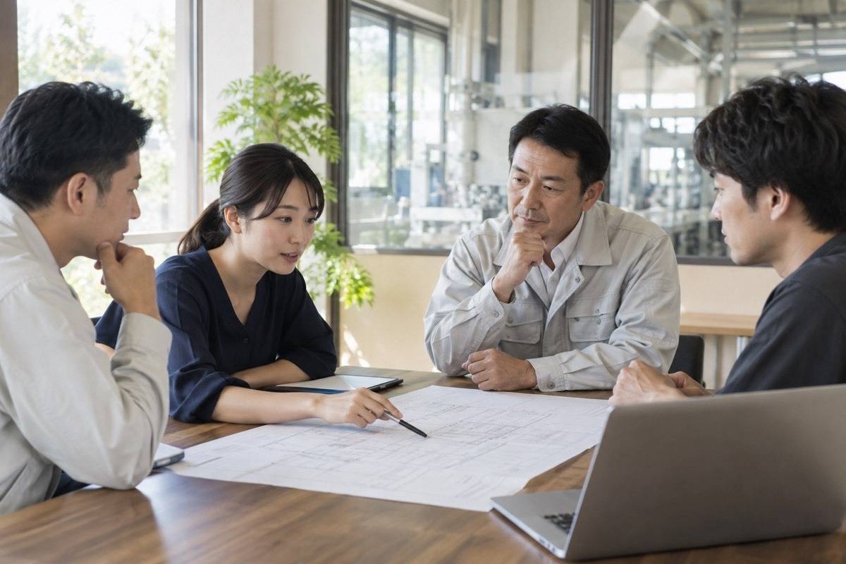 操業時間を考慮して工程を相談する会議