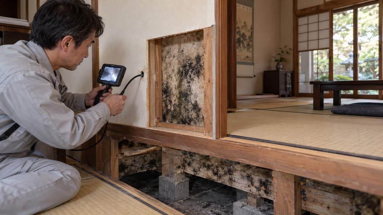 そのカビ、本当に表面だけの問題ですか?壁の中・床下に広がる見えないカビの危険性