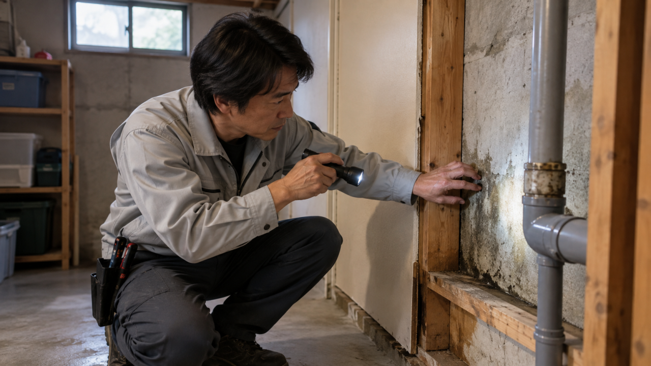 家のカビの原因が分からないとき｜水漏れ・地下室・壁内の調査