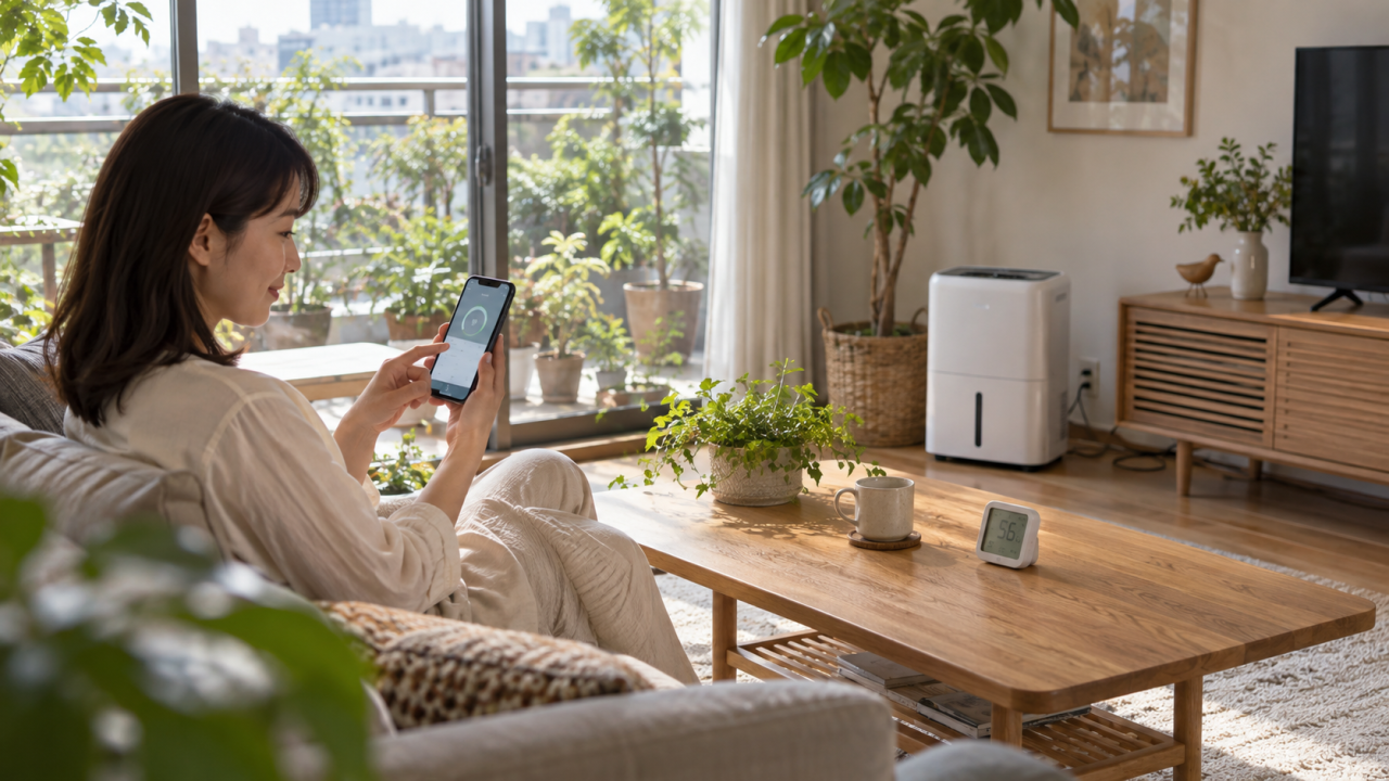 スマートホームのカビ対策｜湿度通知と除湿の使い方