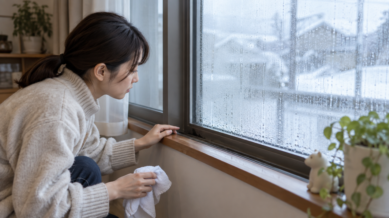 冬の窓の結露とカビ｜毎朝濡れる原因と対策の順序