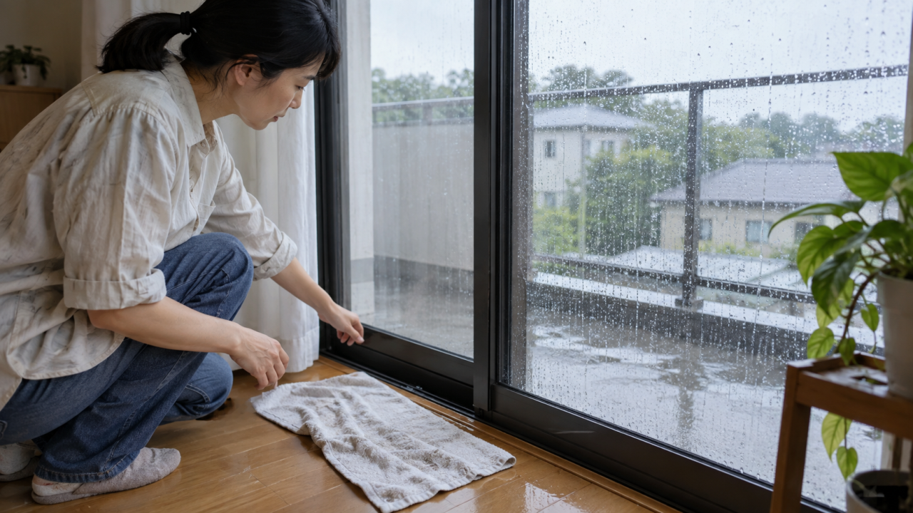突然の雷雨のあとに｜室内の濡れとカビを防ぐ確認手順