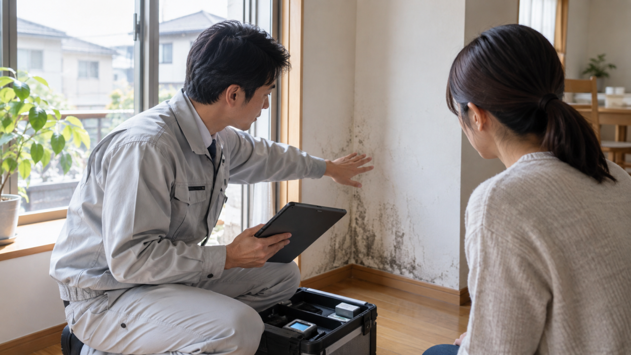 流山市のカビ取り｜再発を伝える記録と調査の準備