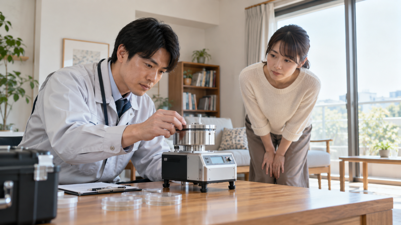 室内の浮遊菌検査｜CFUの読み方とカビ対策の確認