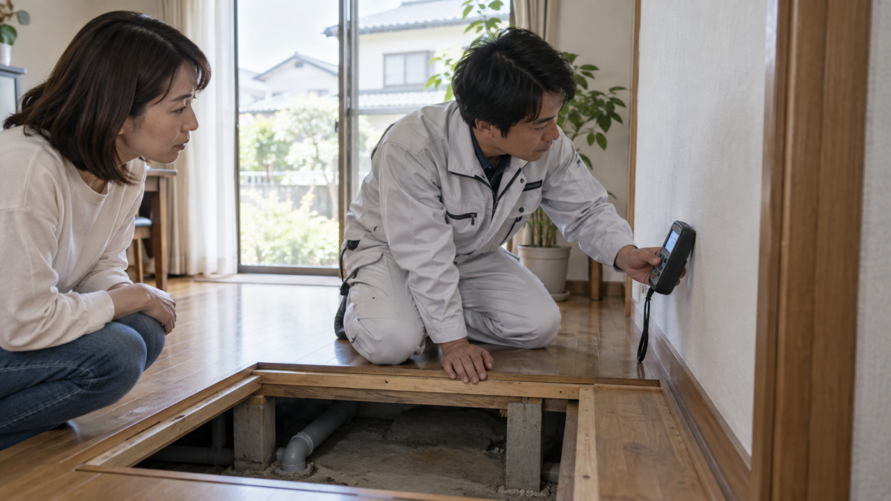 袖ケ浦市のカビ相談｜壁内・床下と水分調査の確認