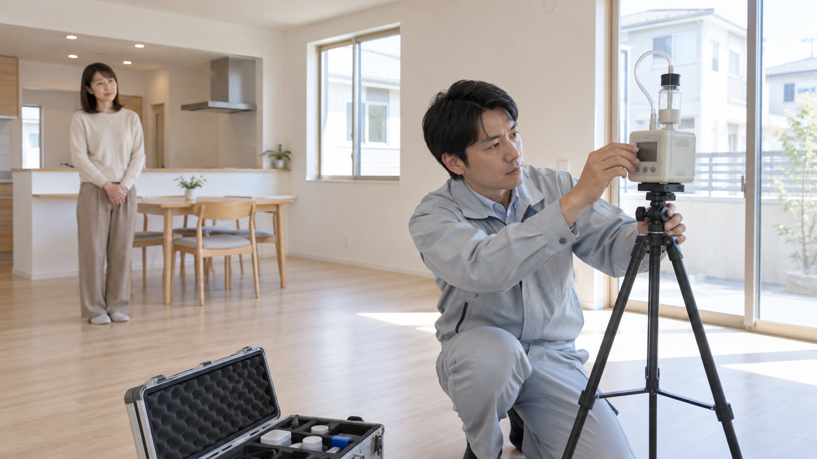室内の空気試料を採取するための機器