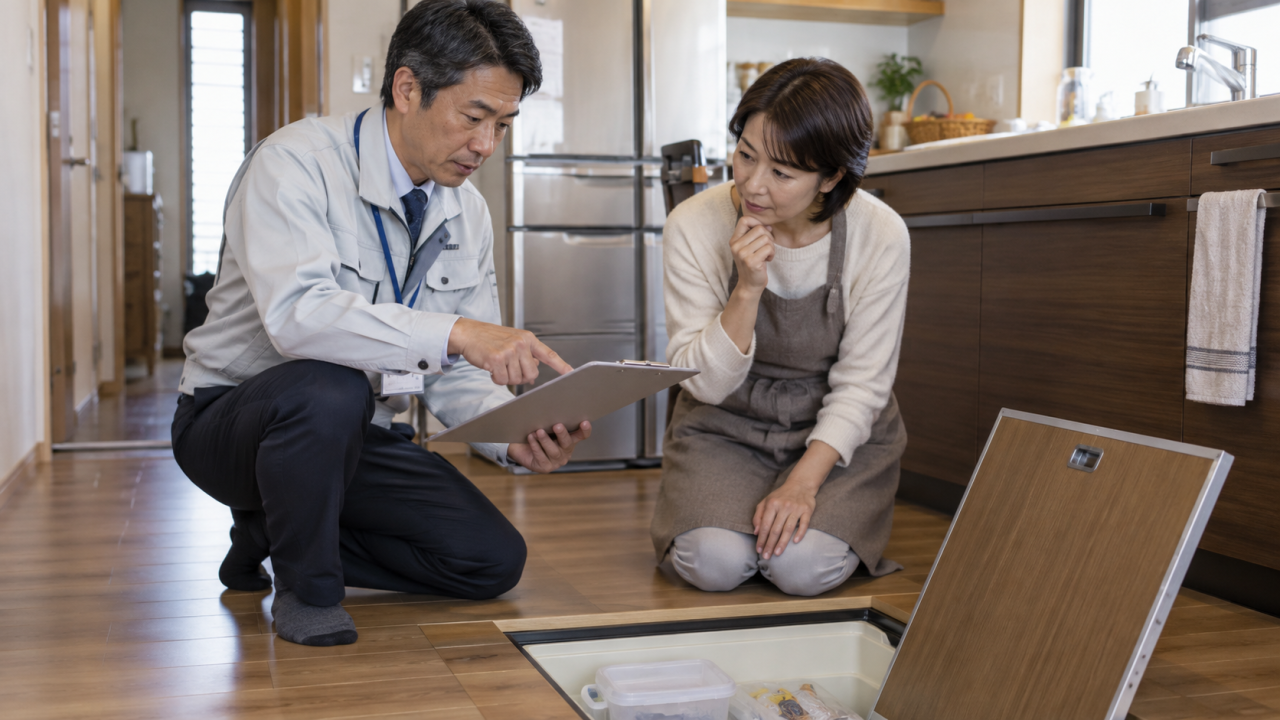 床下収納庫のカビ対策｜基礎断熱と基礎パッキンを混同しない点検法