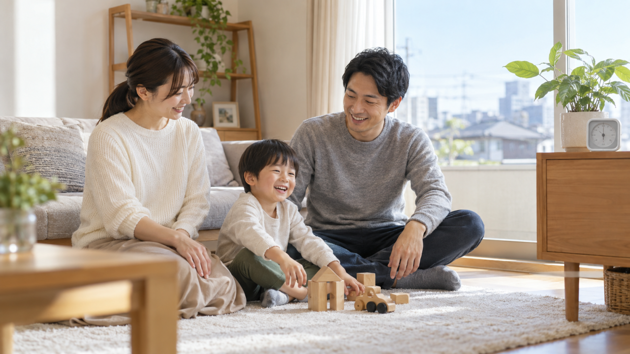 日本人家族が過ごす室内空気質を考慮した居間
