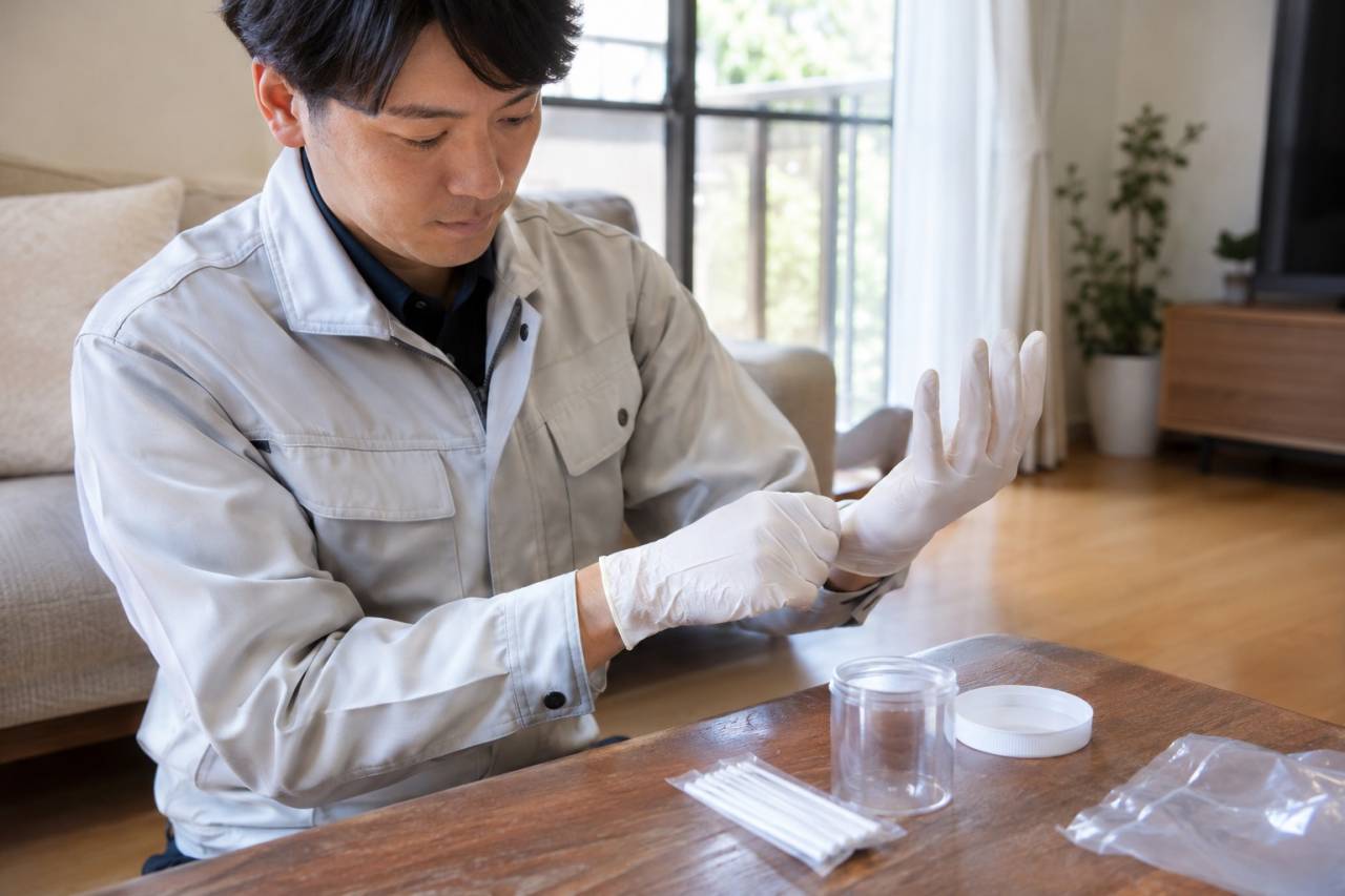 菌検査では採取する目的と方法を先に決めます。