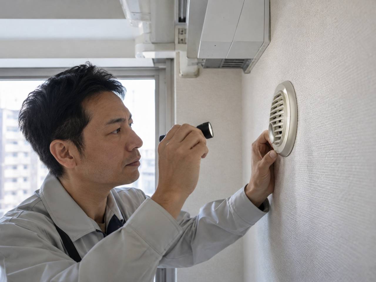 換気口と設備の運転条件、空気の経路を整理します。