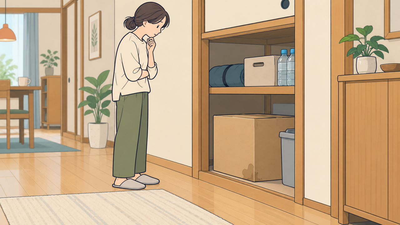 家庭の防災備蓄箱が湿っていたら|食品・布製品・収納場所を分ける確認の順番