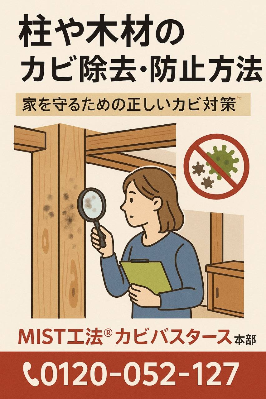 柱・木材のカビと黒ずみ｜腐朽を分けて点検する方法