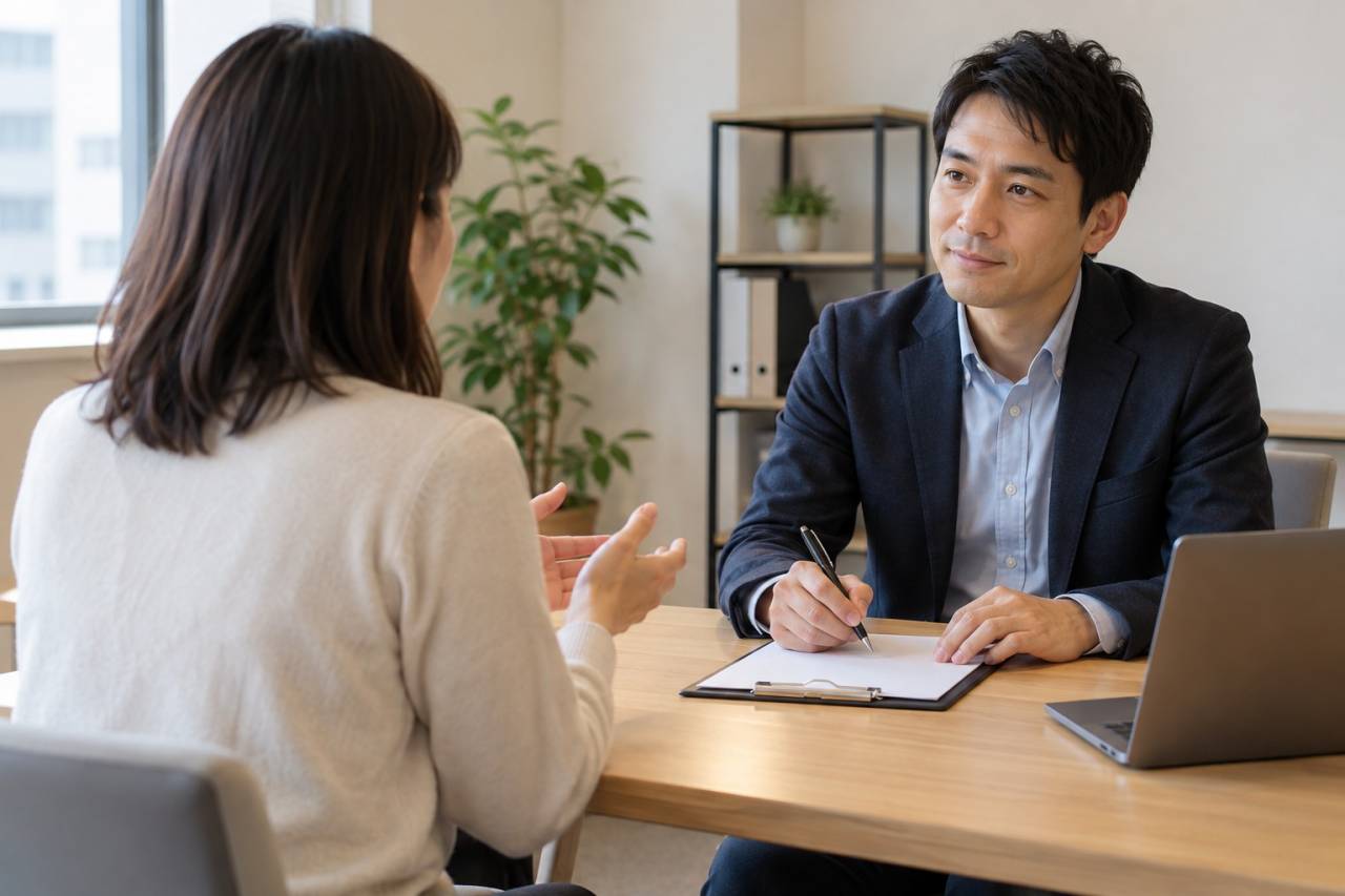 利用者から室内の臭いや気になる変化を聞き取り記録するイメージ