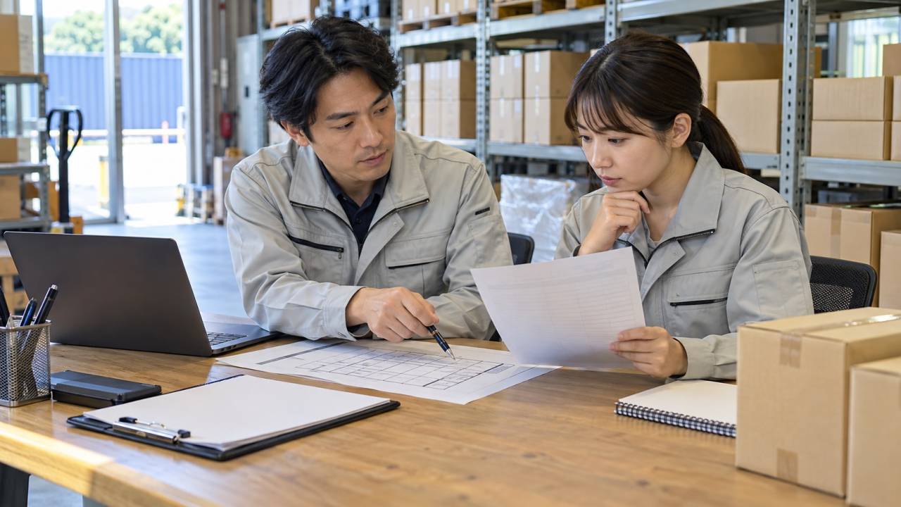 在庫の状態と調査記録を照合し出庫の判断に必要な情報を整理するイメージ