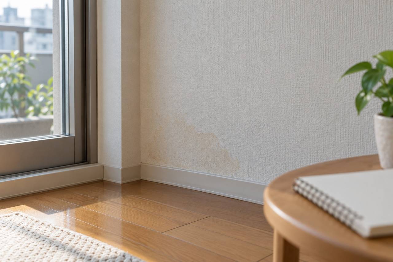 壁のシミはカビ？｜結露・漏水と変色の確認順