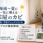 梅雨〜夏に一気に増える部屋のカビ|時期別・予防チェックリストをプロが徹底解説