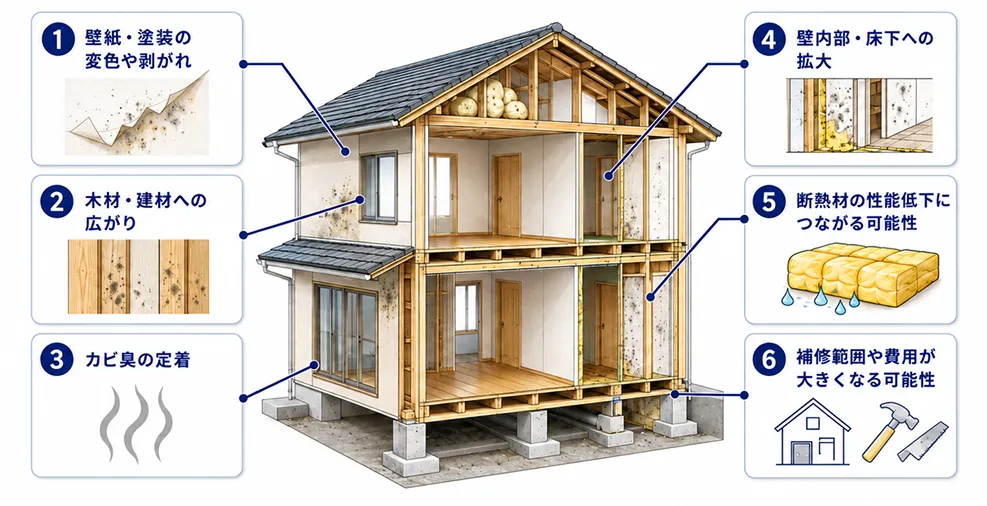 カビが建物に与える影響