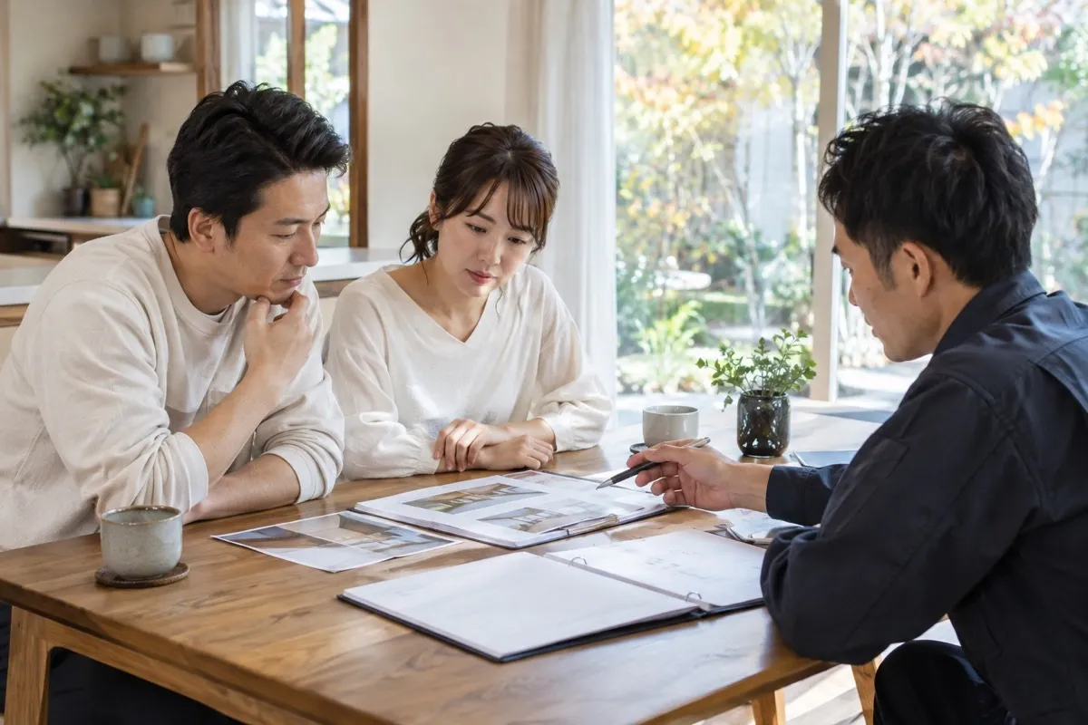 施工記録と保証条件を相談する机